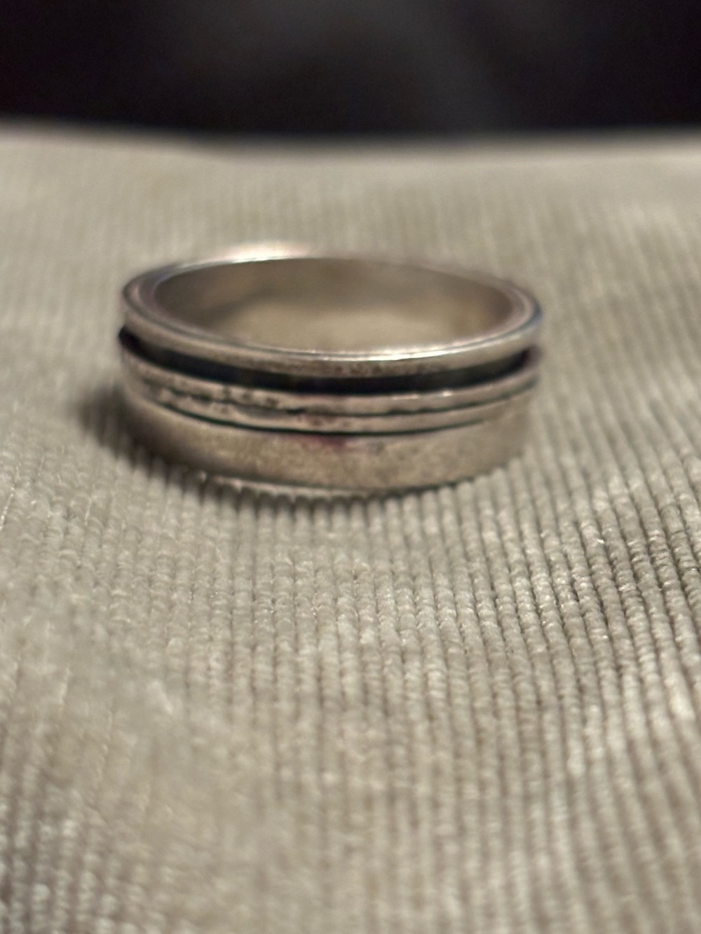 Silpada Men's 925 Sterling Silver Spinner Ring size 8